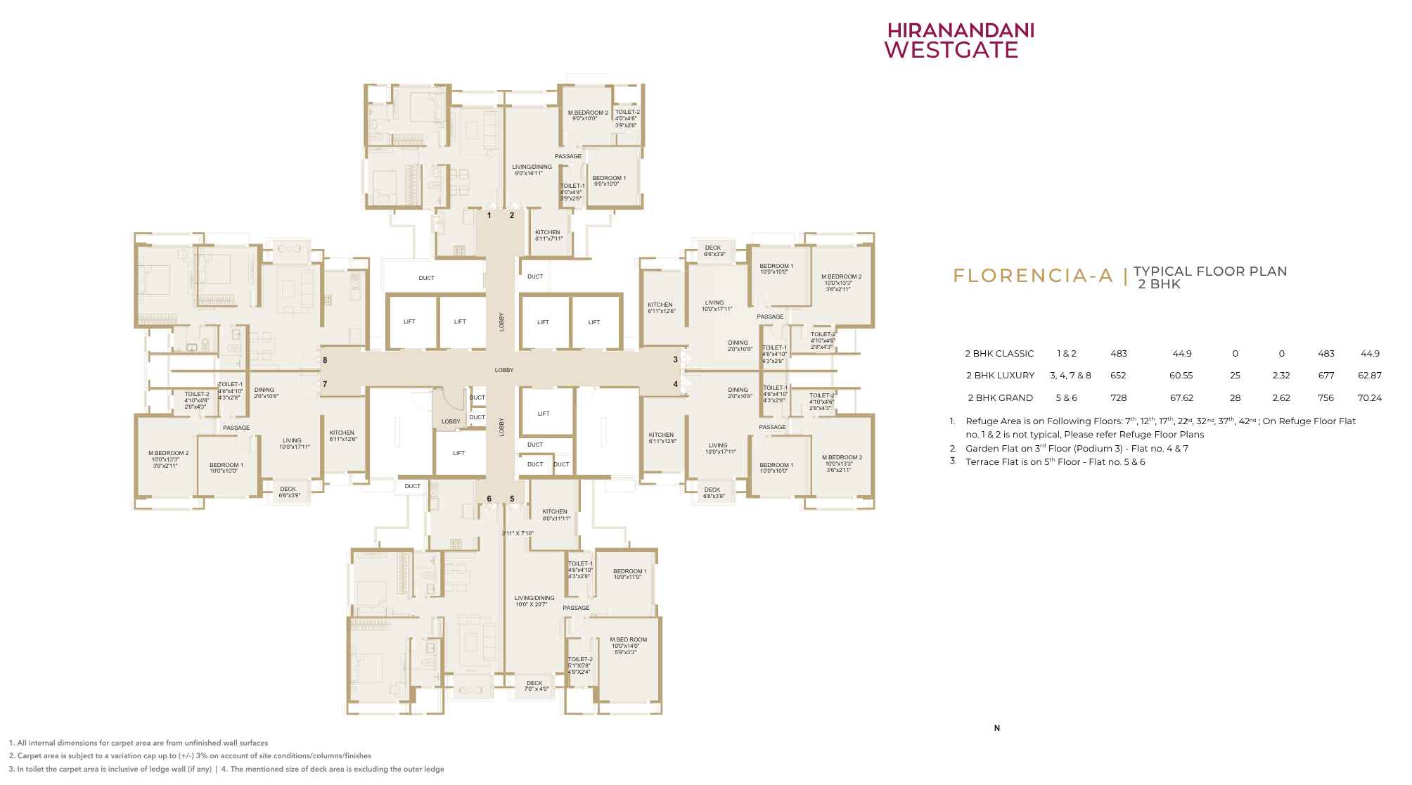 Hiranandani-Westgate-Typical-Floorplan-2-BHK-483-to-756-sqft-Florencia-A