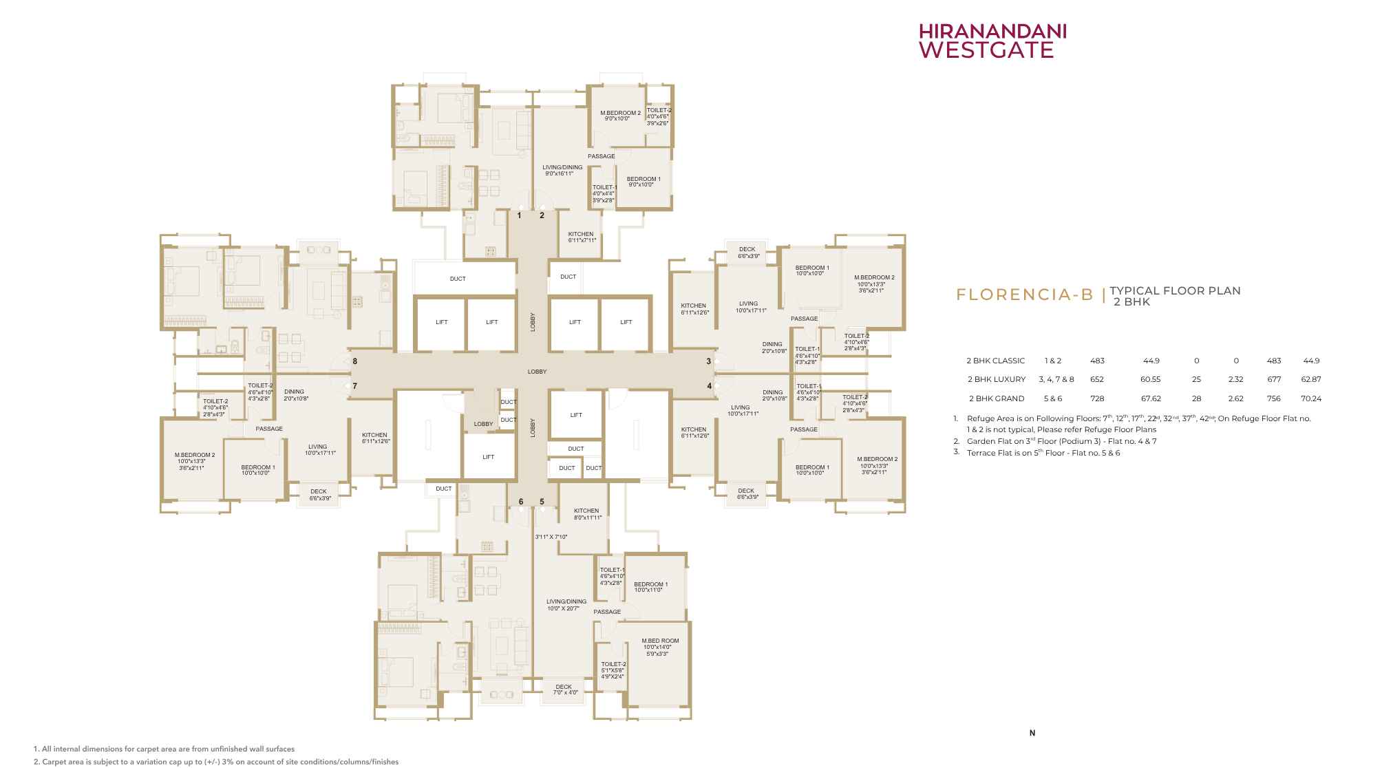 Hiranandani-Westgate-Typical-Floorplan-2-BHK-483-to-756-sqft-Florencia-B